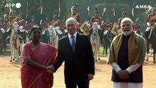 Putin in India, la cerimonia ufficiale di benvenuto