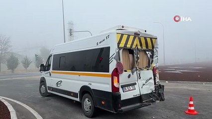 20 kişinin yaralandığı trafik kazası güvenlik kamerasında