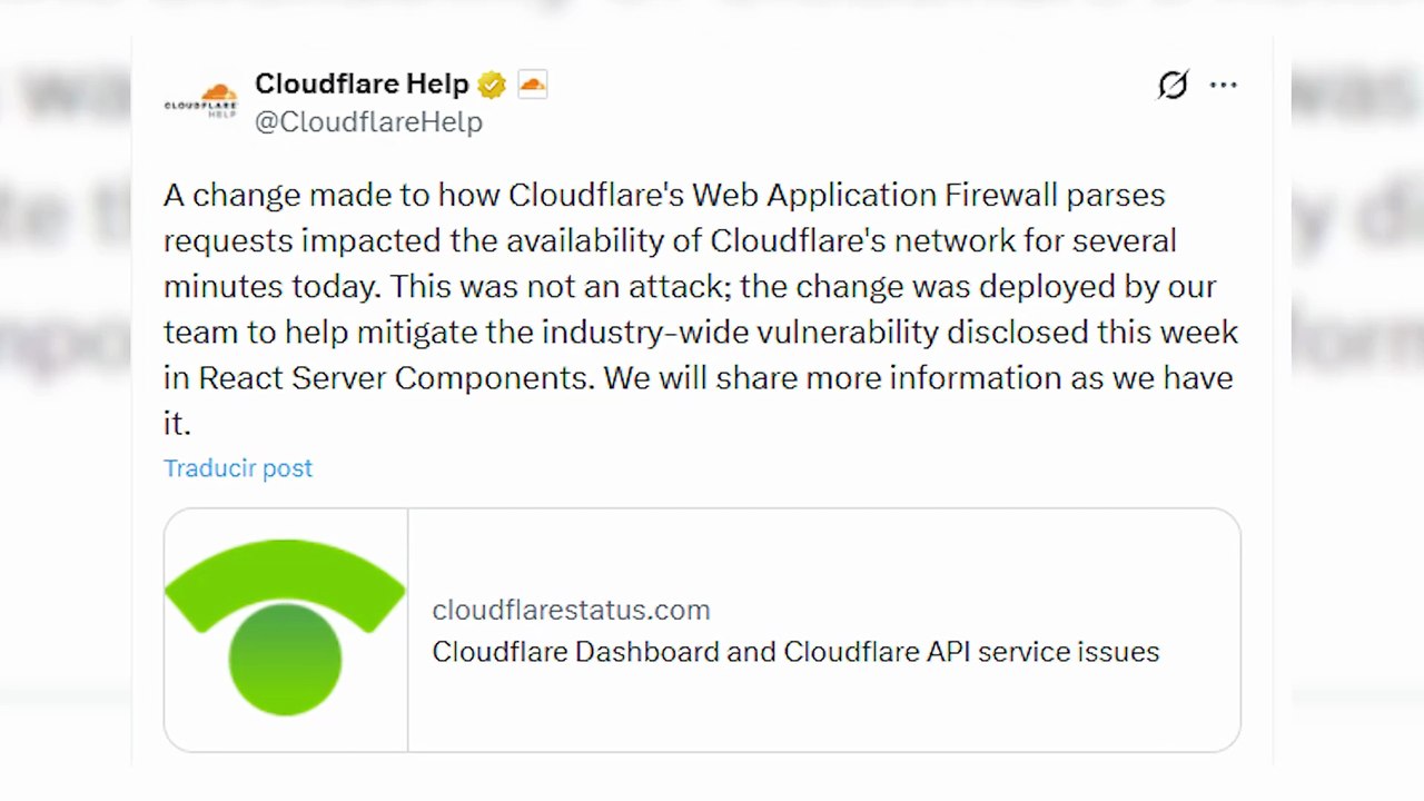 Cloudflare trabaja para resolver un nuevo fallo en sus servicios que afecta a LinkedIn y Zoom