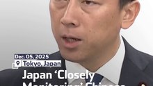 Japan ‘Closely Monitoring’ Chinese Military Movements