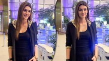 Mumbai Airport: Tere Ishk Mein Girl Kriti Sanon's All-Black Adorable Avatar For Her Aesthetic Entry