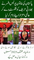 Pakistani Woman Police Officer Defeats Indian Rival to Claim Global Honor!