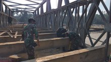Kodam IM Kebut Pemasangan 4 Jembatan Bailey di Aceh yang Tersapu Banjir
