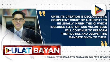 ICI, iginiit ang mandatong imbestigahan ang mga maanomalyang proyekto at mga isinasangkot dito