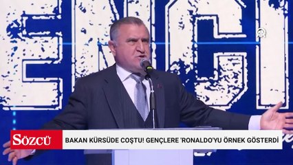 Bakan kürsüde coştu! Gençlere 'Ronaldo'yu örnek gösterdi