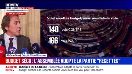 Budget de la Sécurité sociale: "Ce n'est pas le budget idéal, mais c'est un budget de compromis", affirme Jérôme Guedj, député PS
