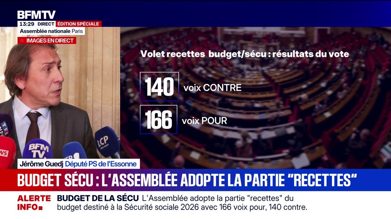 Budget de la Sécurité sociale: "Ce n'est pas le budget idéal, mais c'est un budget de compromis", affirme Jérôme Guedj, député PS