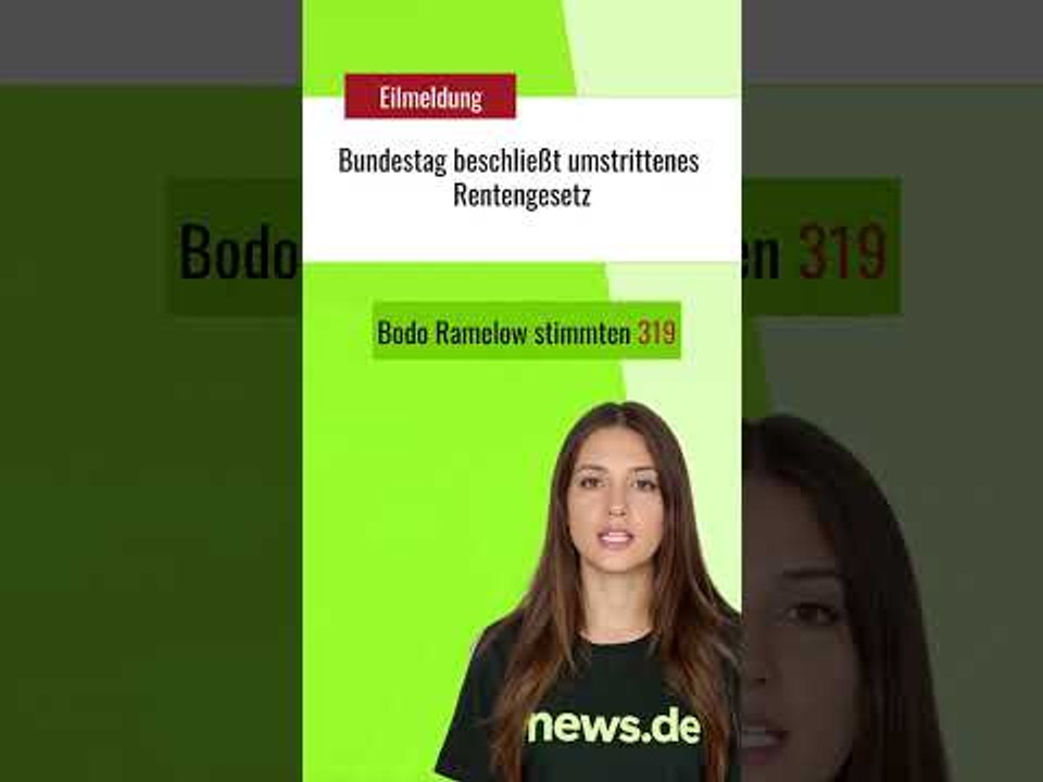 Bundestag beschließt umstrittenes Rentengesetz