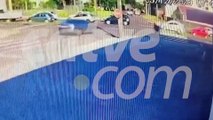 Flagra: motociclista é atingido por carro que avança cruzamento em Cascavel