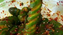 Spicy Spiral Cucumber Salad! #recipe #koreanfood