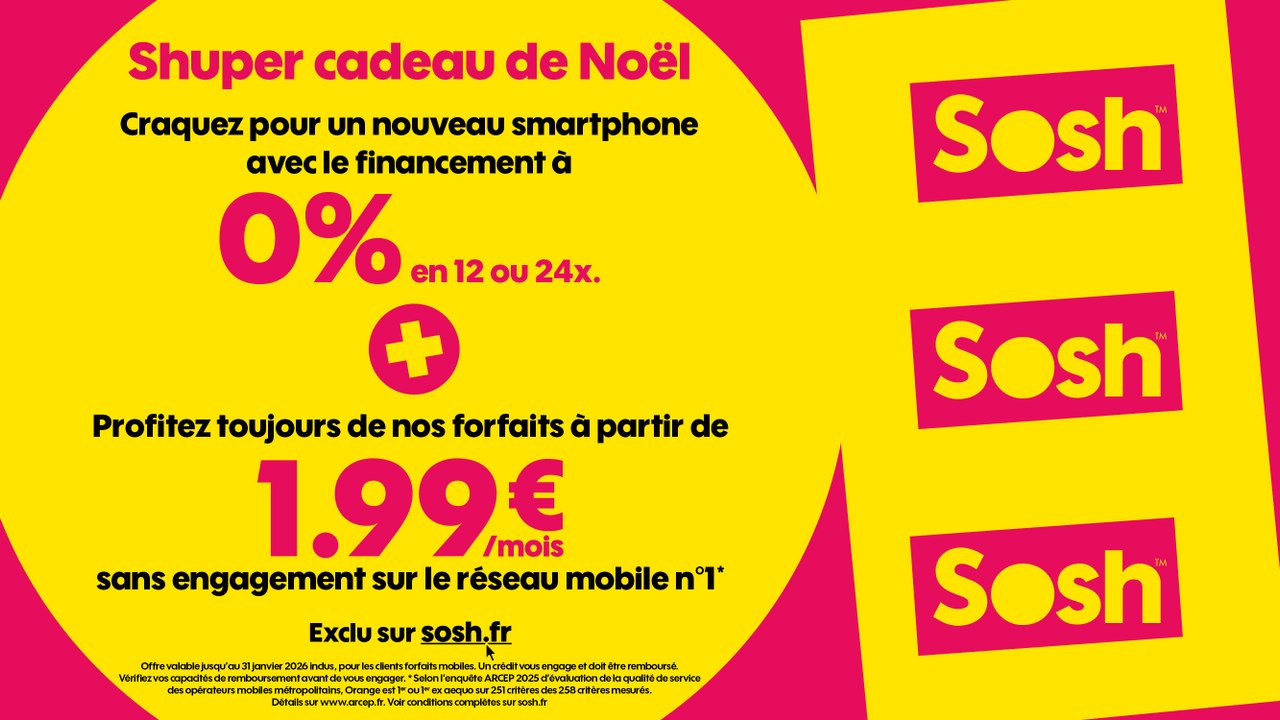 Shuper cadeau de Noël chez Sosh