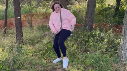 Woman swings one-handed during girls' weekend and ends up falling
