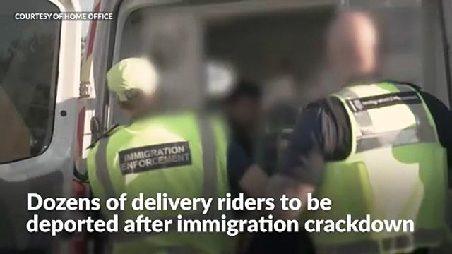 Dozens of delivery riders to be deported after immigration crackdown