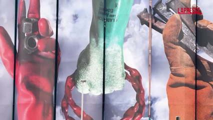 Roma, inaugurata terzo 'Murales' per abbellire lavori Metro C piazza Venezia