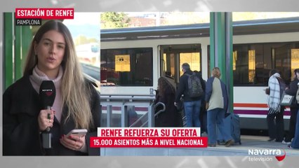Trasiego de viajeros por el puente en Navarra