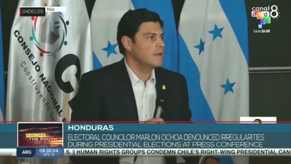 Honduras, electoral councilor denounced irregularities during presidential elections at press conference