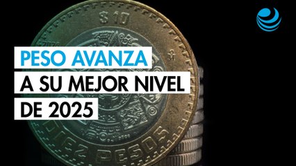 Peso avanza contra el dólar a su mejor nivel de 2025