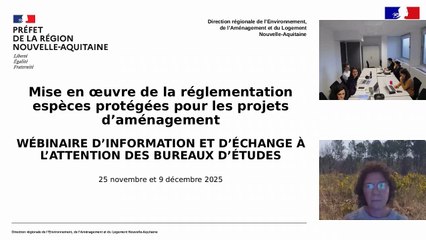 Webinaire DREAL espèces protégées 2025 - Organisation Etat - DREAL Nouvelle-Aquitaine