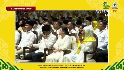 Canda Bahlil ke Puan Maharani di Depan Presiden Prabowo saat Sambutan HUT ke-61 Partai Golkar