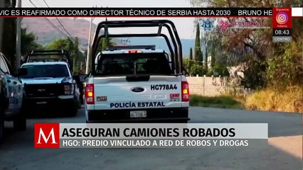 Ubican en Hidalgo predio usado para resguardar camiones de carga robados