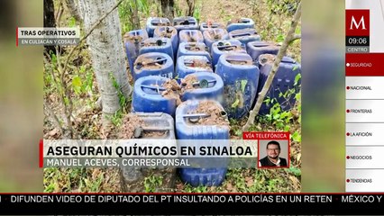 Golpe a narcolaboratorios: aseguran más de 3 mil litros de químicos en Sinaloa