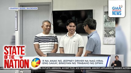 Board passer na anak ng jeepney driver na nag-viral dahil sa libreng sakay, binigyan ng trabaho ng DPWH | SONA