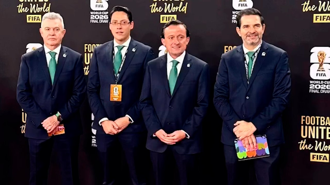 México llega al sorteo del Mundial 2026; Javier Aguirre, Mikel Arriola y Duilio Davino en Washington