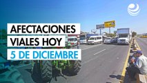 Bloqueos en carreteras hoy 5 de diciembre: Afectaciones viales en la CDMX y otros estados
