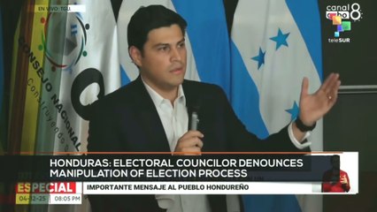 FTS 12:30 05-12: Honduras: electoral councilor denounces manipulation of election process