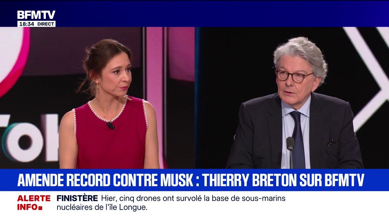 Amende record contre X: "Nous sommes la démocratie qui respecte le plus la liberté de parole", affirme Thierry Breton
