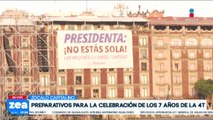 Así se encuentra el Zócalo de la CDMX previo al festejo de los siete años de la 4T