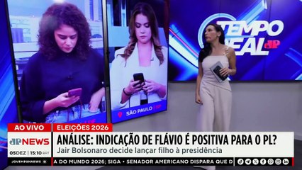 Flávio Bolsonaro pode vencer Lula nas eleições? Bancada debate indicação à Presidência | TEMPO REAL