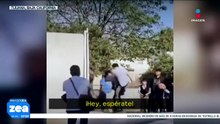 Hombre defiende a estudiante durante pelea