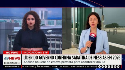 Sabatina de Jorge Messias ao STF acontece em 2026, diz líder do governo | TEMPO REAL