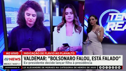 Sóstenes abraça indicação de Flávio Bolsonaro como candidato à Presidência em 2026 | TEMPO REAL