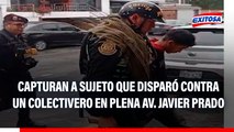San Borja: Capturan a sujeto que disparó contra un colectivero en plena Av. Javier Prado