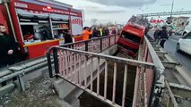 Kırıkkale’de dehşet anları! İtfaiye aracı iki köprü arasında hurdaya döndü!