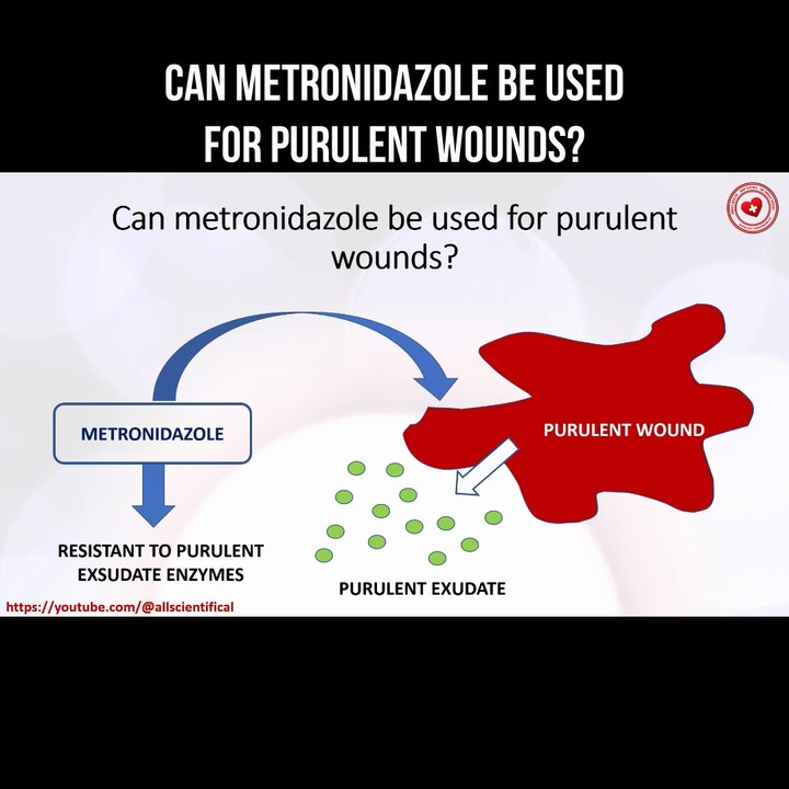 Can metronidazole be used for purulent wounds?
