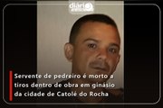 Servente de pedreiro é morto a tiros dentro de obra em ginásio da cidade de Catolé do Rocha