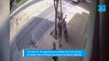 La Plata | Robo relámpago frente al Parque San Martín: 25 segundos, tres delincuentes y la moto de la alta cilindrada