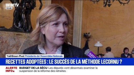 La partie "recettes" du budget de la Sécurité sociale adoptée: "Moi, j'y crois dans cette culture du compromis", déclare Yaël Braun-Pivet, présidente de l'Assemblée nationale