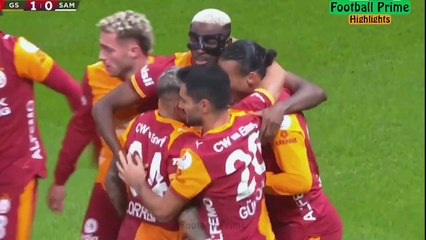 Galatasaray Gs-Samsunspor 3-2 Victor Osimhen Maçı Özeti ve Golleri (Süper Lig) 2025