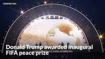 Donald Trump awarded inaugural FIFA peace prize at World Cup draw