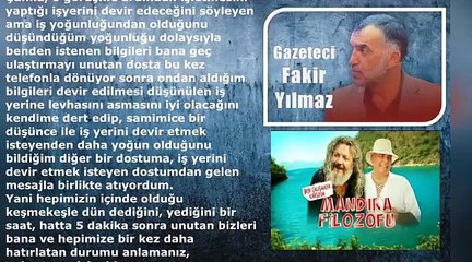 GAZETECİ FAKR YILMAZ YAZDI.. Aslında..