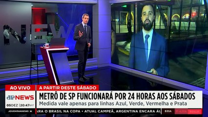 Metrô de São Paulo funcionará por 24 horas aos sábados