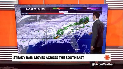 Steady rain continues across the Southeast after system that led to snow in the mid-Atlantic