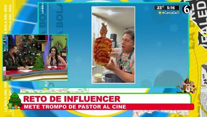 Reto de influencer: mete trompo de pastor al cine