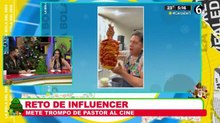 Reto de influencer: mete trompo de pastor al cine