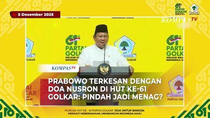 Prabowo Terkesan dengan Doa Nusron di HUT ke-61 Partai Golkar: Apa Pindah jadi Menag?