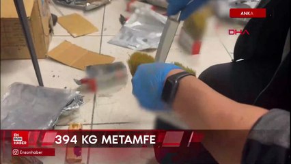 Gümrükler Muhafaza Ekipleri, piyasa değeri 1 milyar 179 milyon TL olan, 394 kilo metamfetamin ele geçirdi